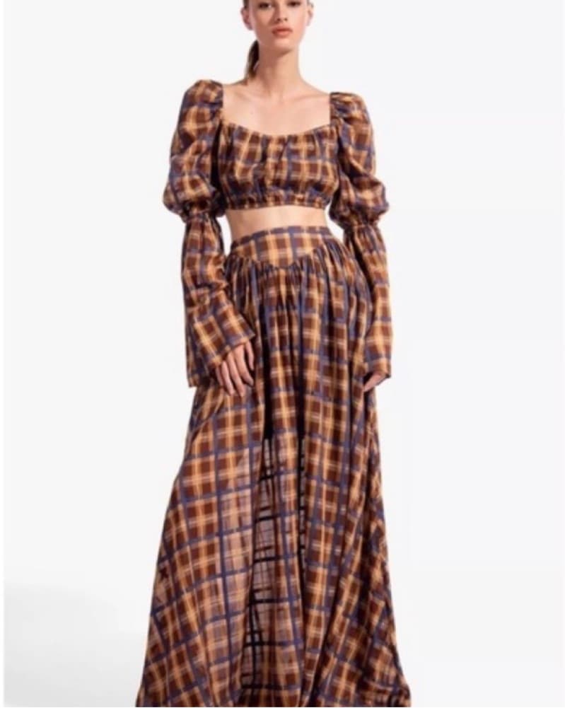 Staud Yellow Plaid Set  - Image 3