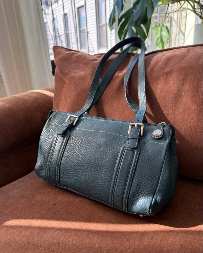 Fossil Y2K Blue Leather Shoulder Bag - Image 2