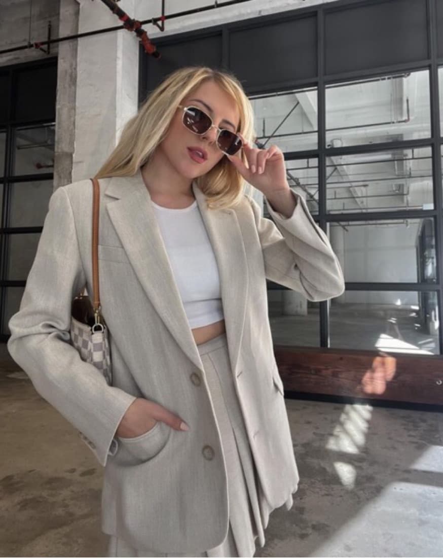 Aritzia Blazer And Skirt Set  - Image 3