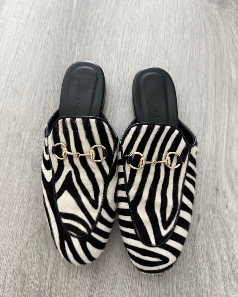 Gucci Zebra Horsehair Loafers - Image 1