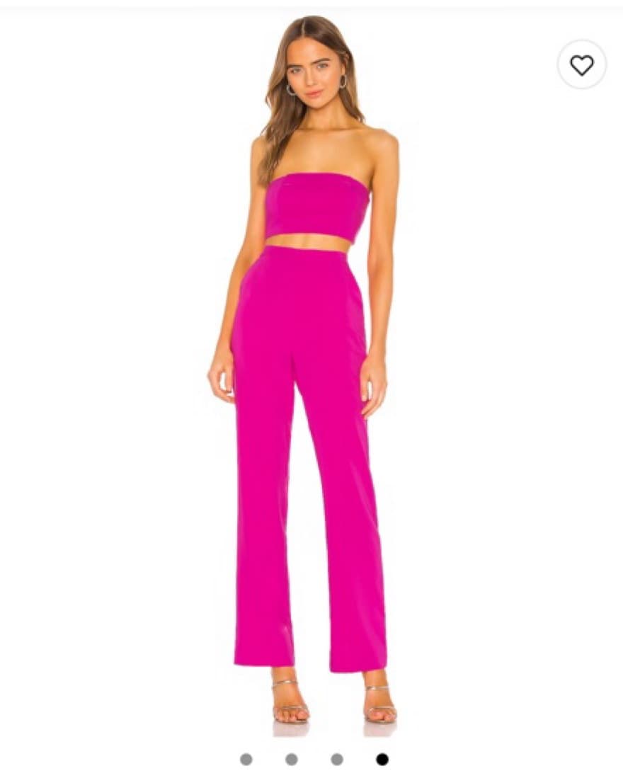 Hot Pink set -Topaz Bandeau Top And Pant - Image 2