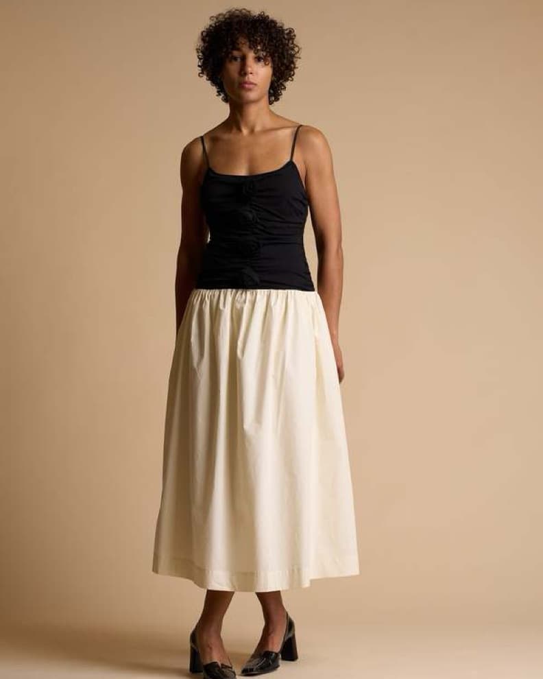 Meadow Rosette Mixed Media Long Dress - Image 1