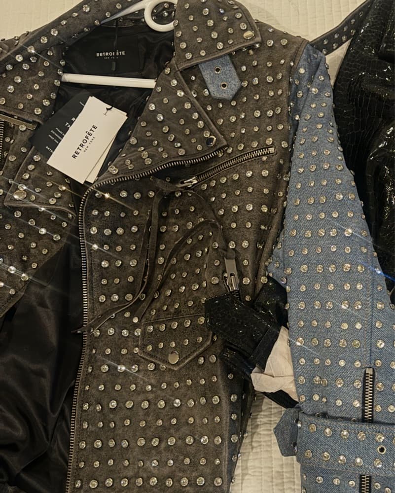 Luxury Studded Moto Jacket – Denim & Lea - Image 6
