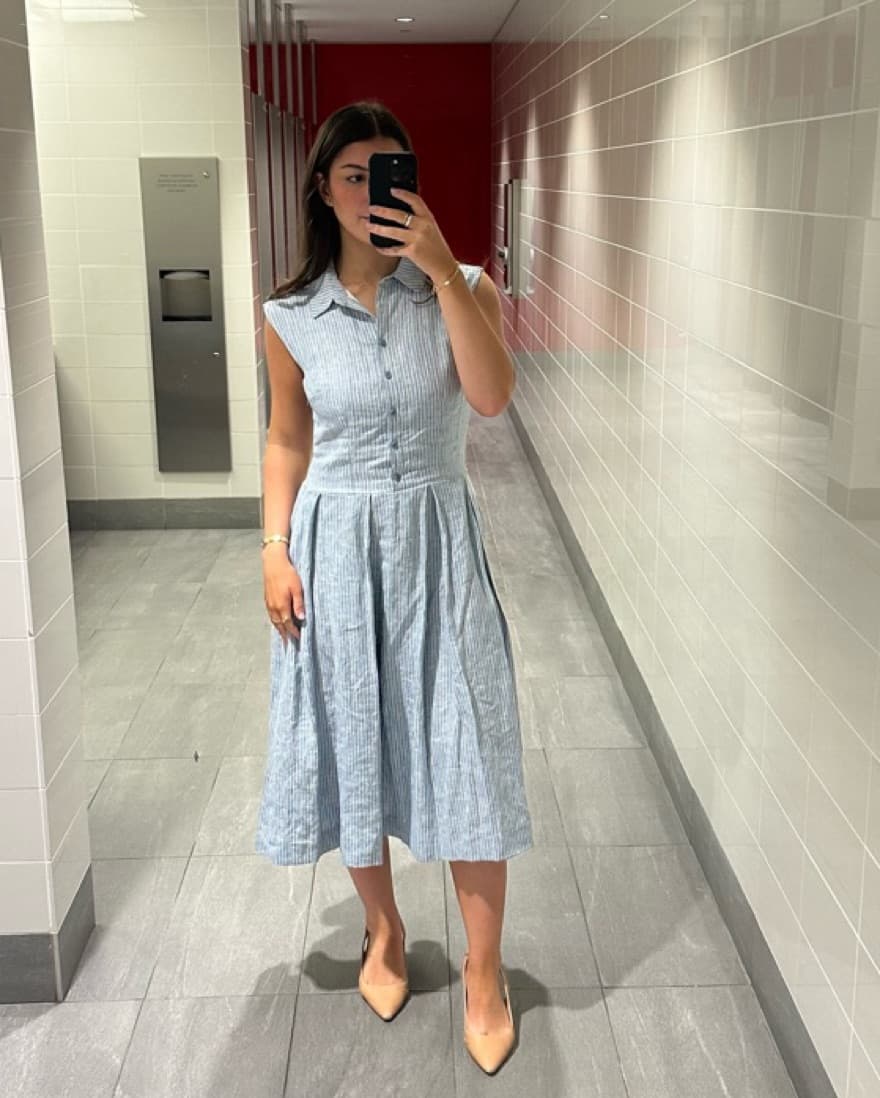 Reformation Prim Linen Dress - Image 3