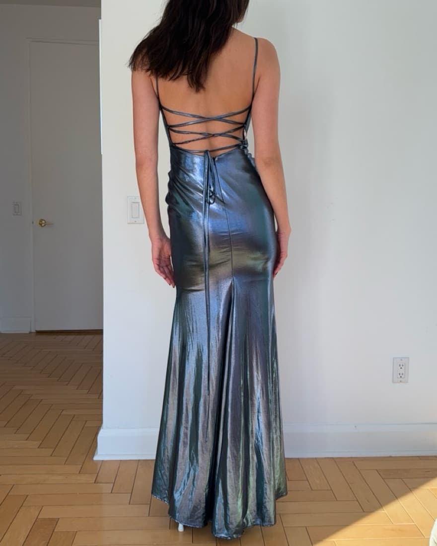Metallic Mermaid Dress | Faviana - Image 2