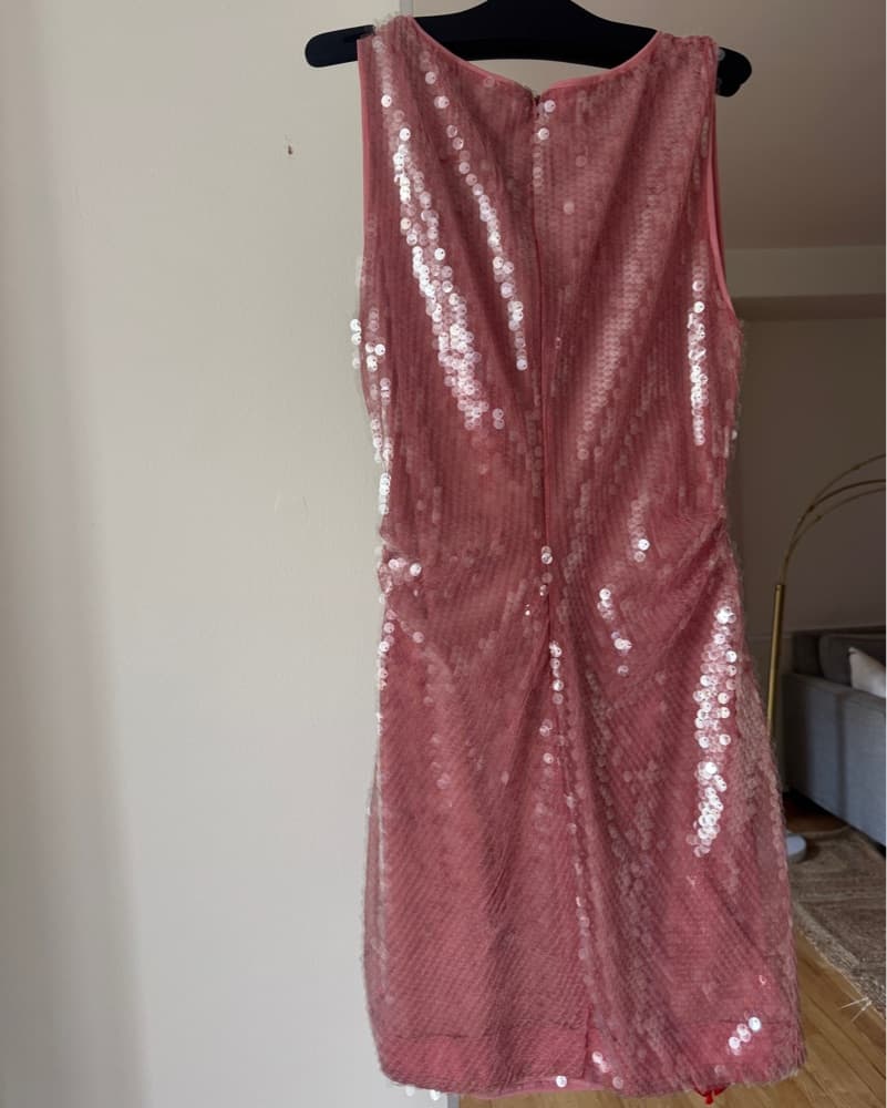 Staud Eton Pink Sequin Mini Dress - Image 3