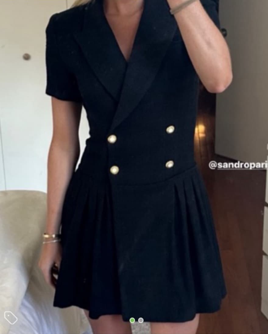 Sandro Black Double-Breasted Dress - Image 4