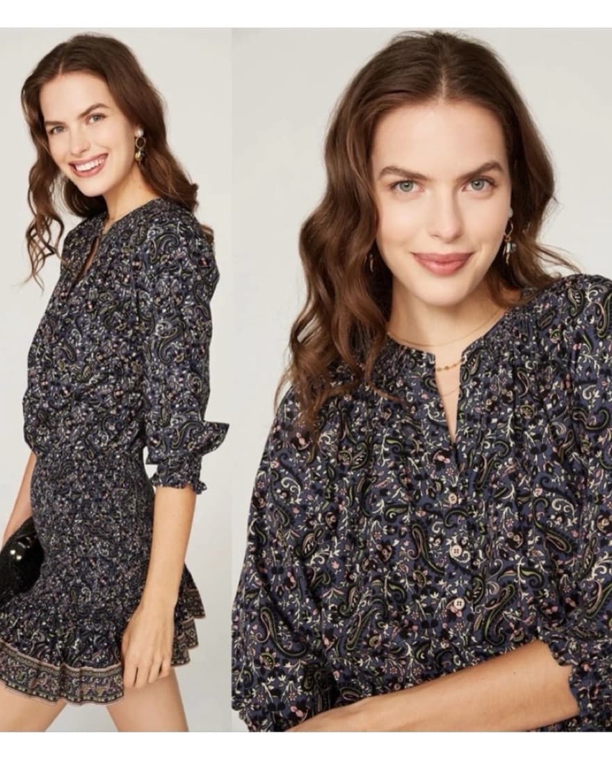 Veronica Beard Floral Cotton Dress  - Image 4