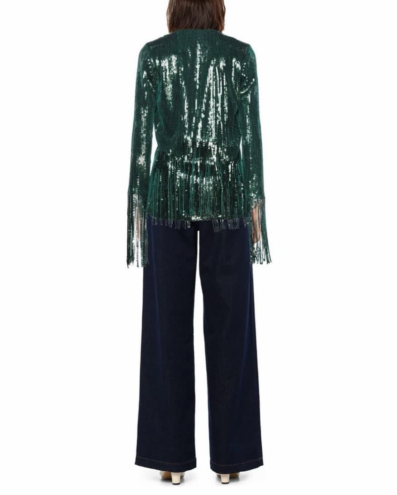 Galvan Green Sequin Stardust Jacket  - Image 4