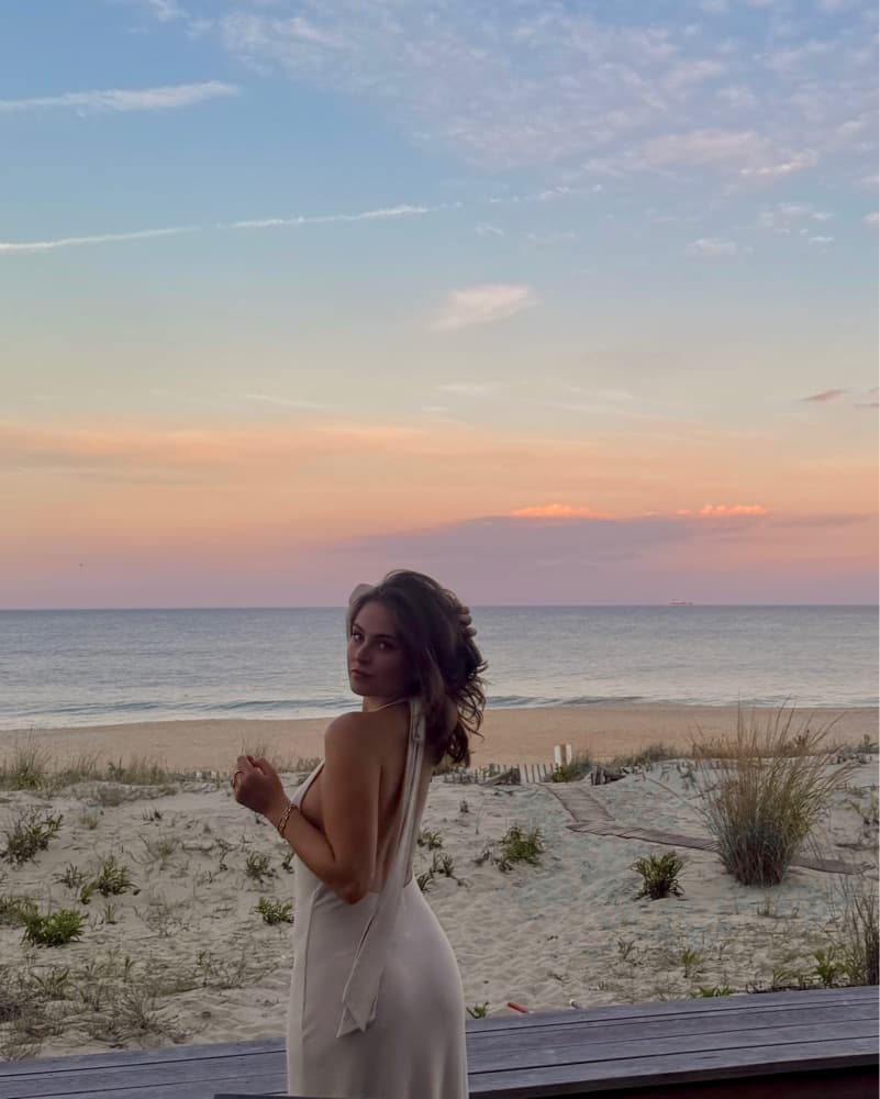 Halter Backless Cream Midi Dress - Image 2