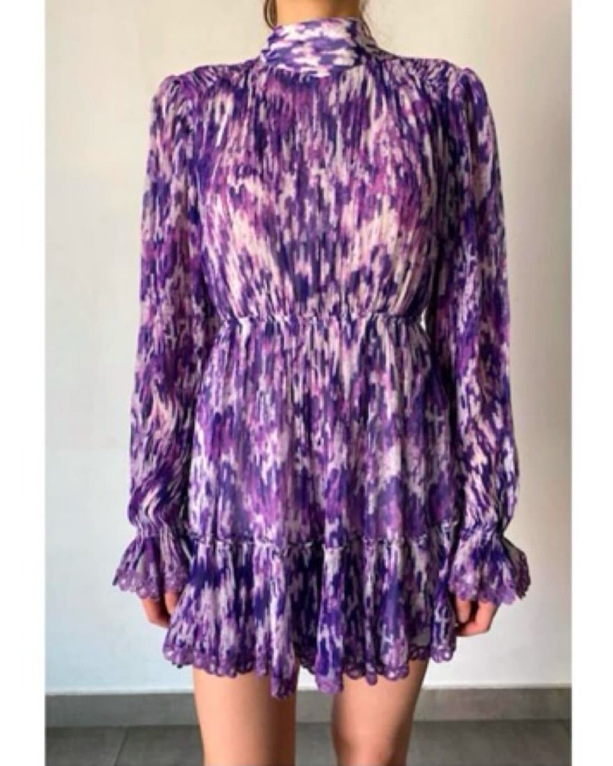 Hemant & Nandita Purple Mini Dress - Image 4
