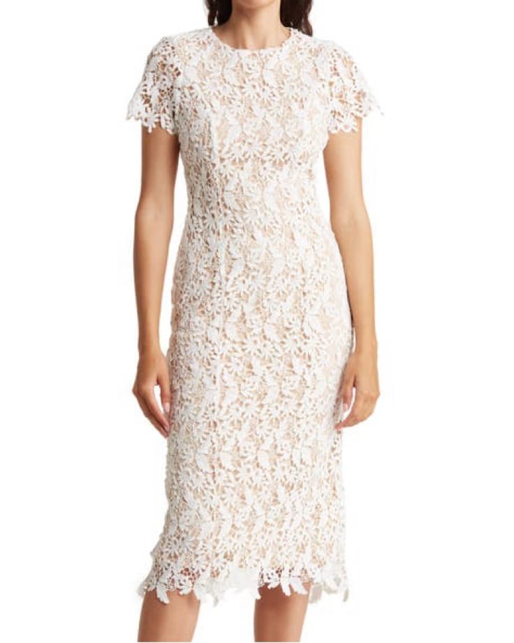 New NSR White Lace Short Sleeve Dress - Image 5