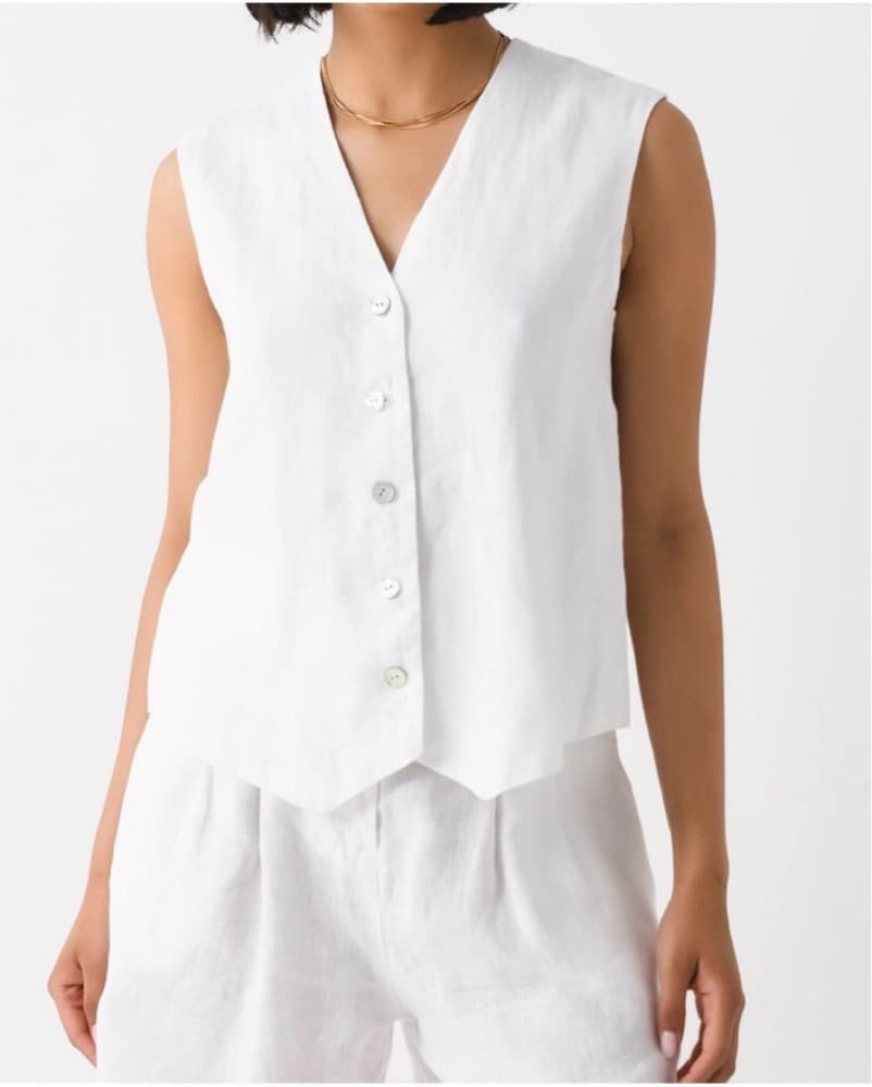 Donni Linen Vest L NWT - Image 5
