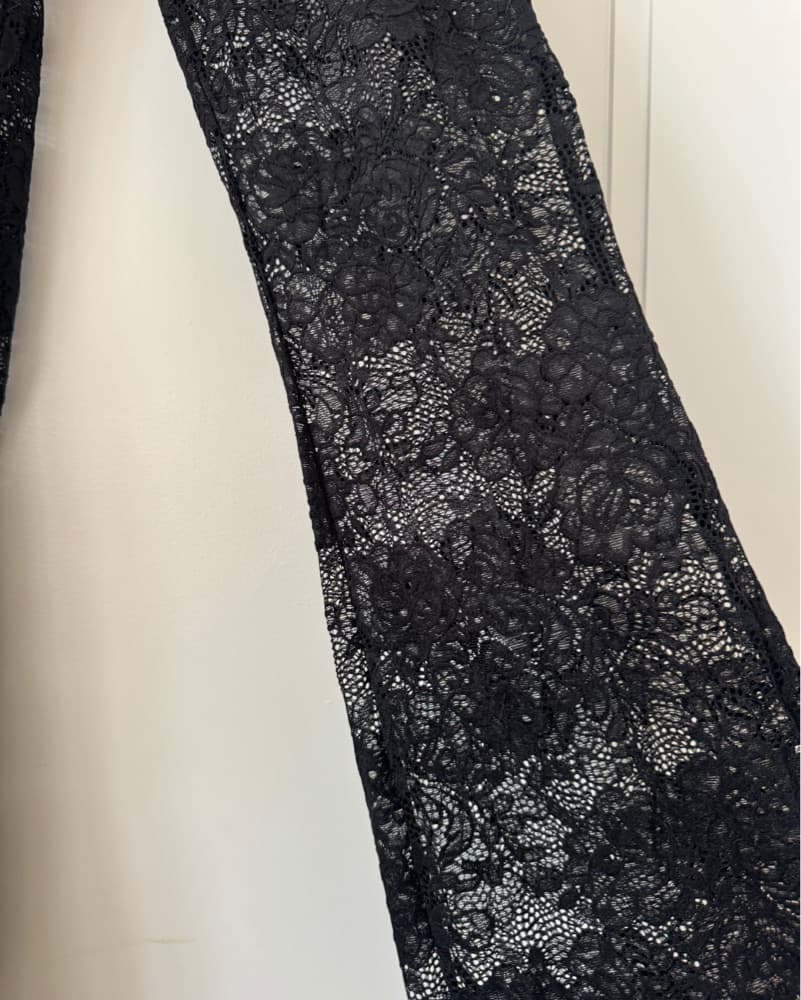 Elegant Black Lace Pants - Image 3