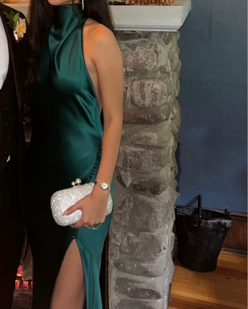 sau lee penelope backless green gown - Image 2