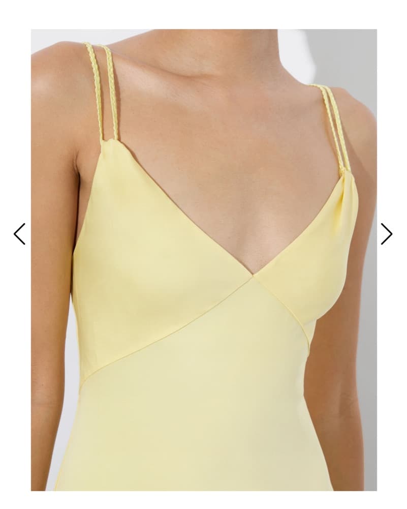 Butter Yellow Alice And Olivia Dress - Image 3