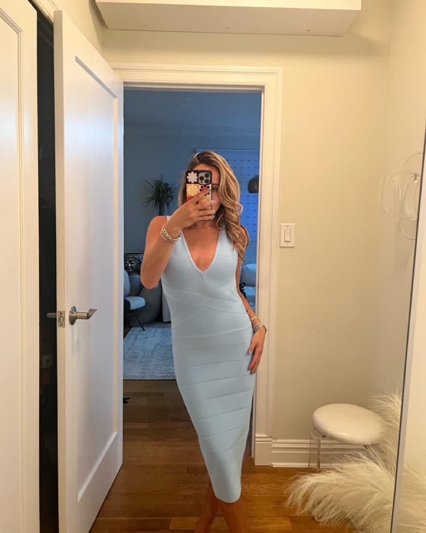 Fitted Blue Bebe Dress - Image 1