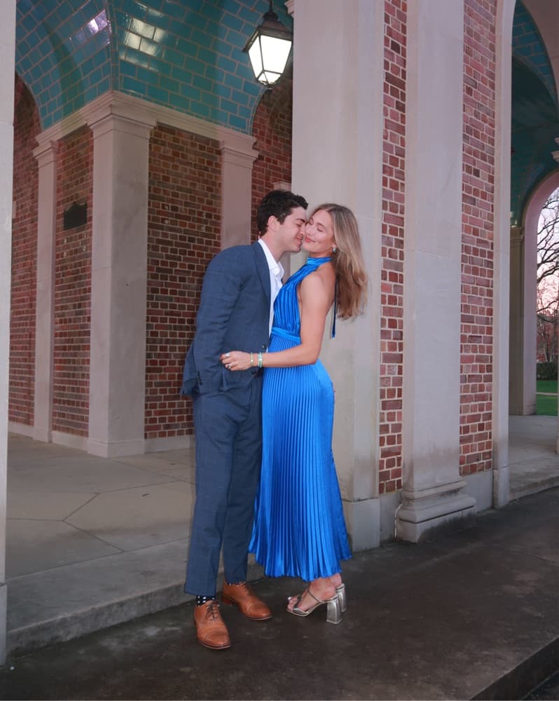 Lidee Blue Pleated Gown - Image 2
