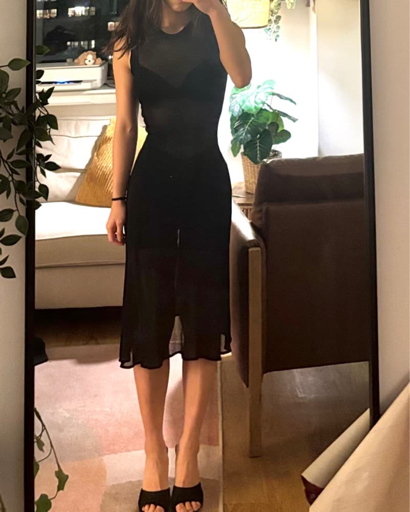 Vintage Gianni Versace Black Sheer Dress - Image 2