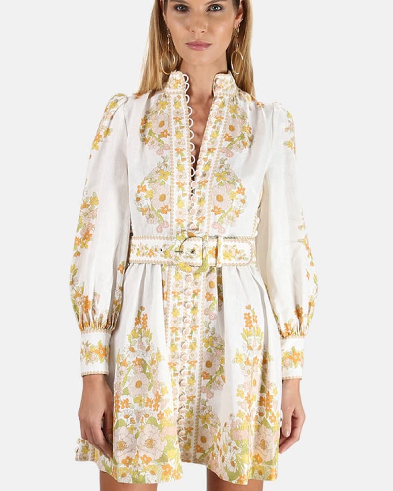 Zimmermann Floral-Print Linen Dress - Image 2