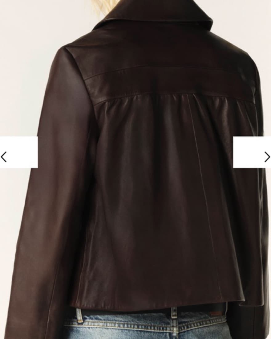 Ba&sh Brown Leather Short Jacket - Image 6