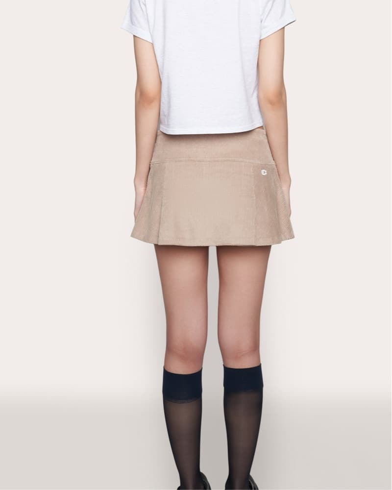 Guizio X Champion Corduroy Beige Skort - Image 2