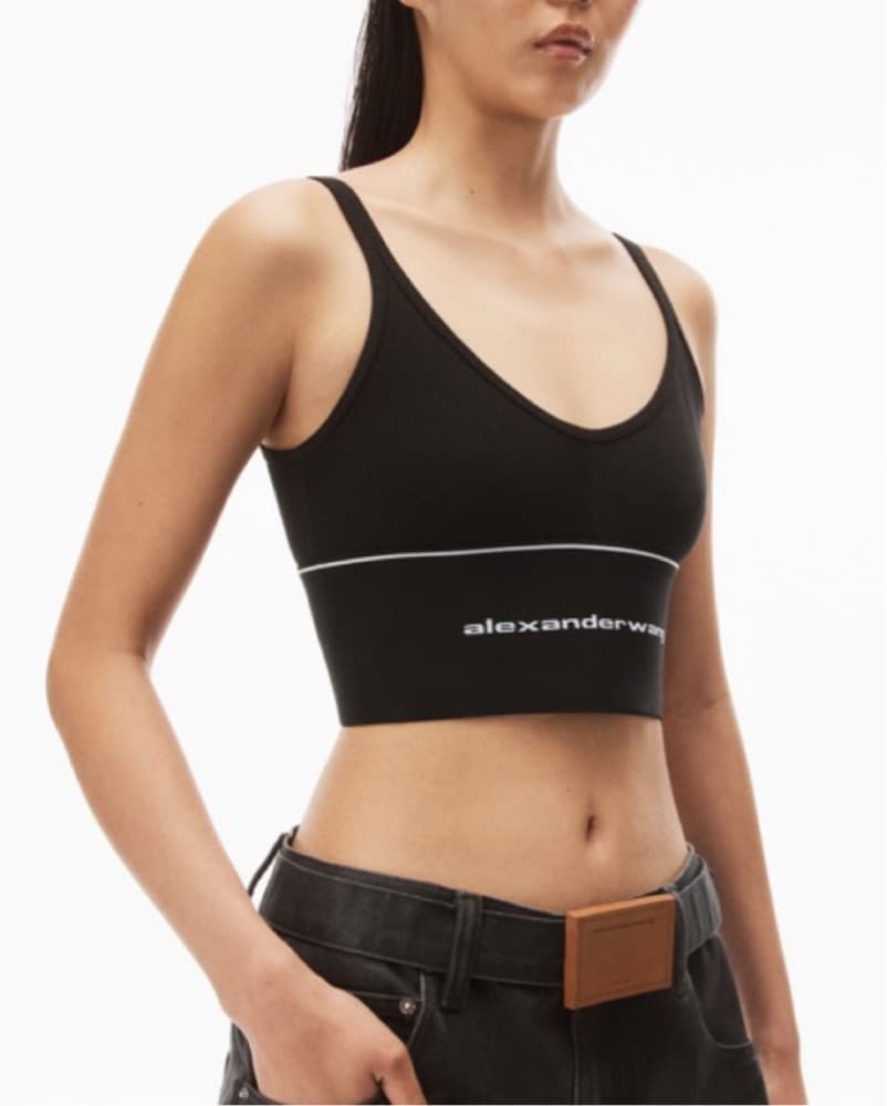 Alexander Wang Black Elastic Bra Top  - Image 1
