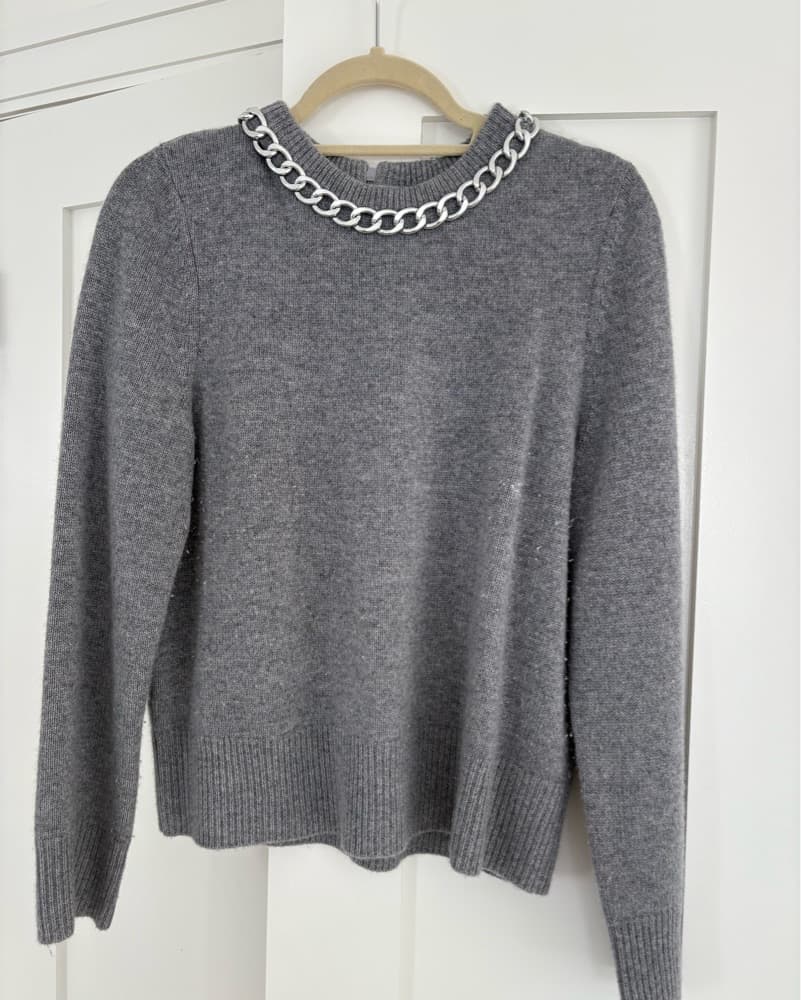 C By Bloomingdales Gray Cashmere Sweater - Image 2