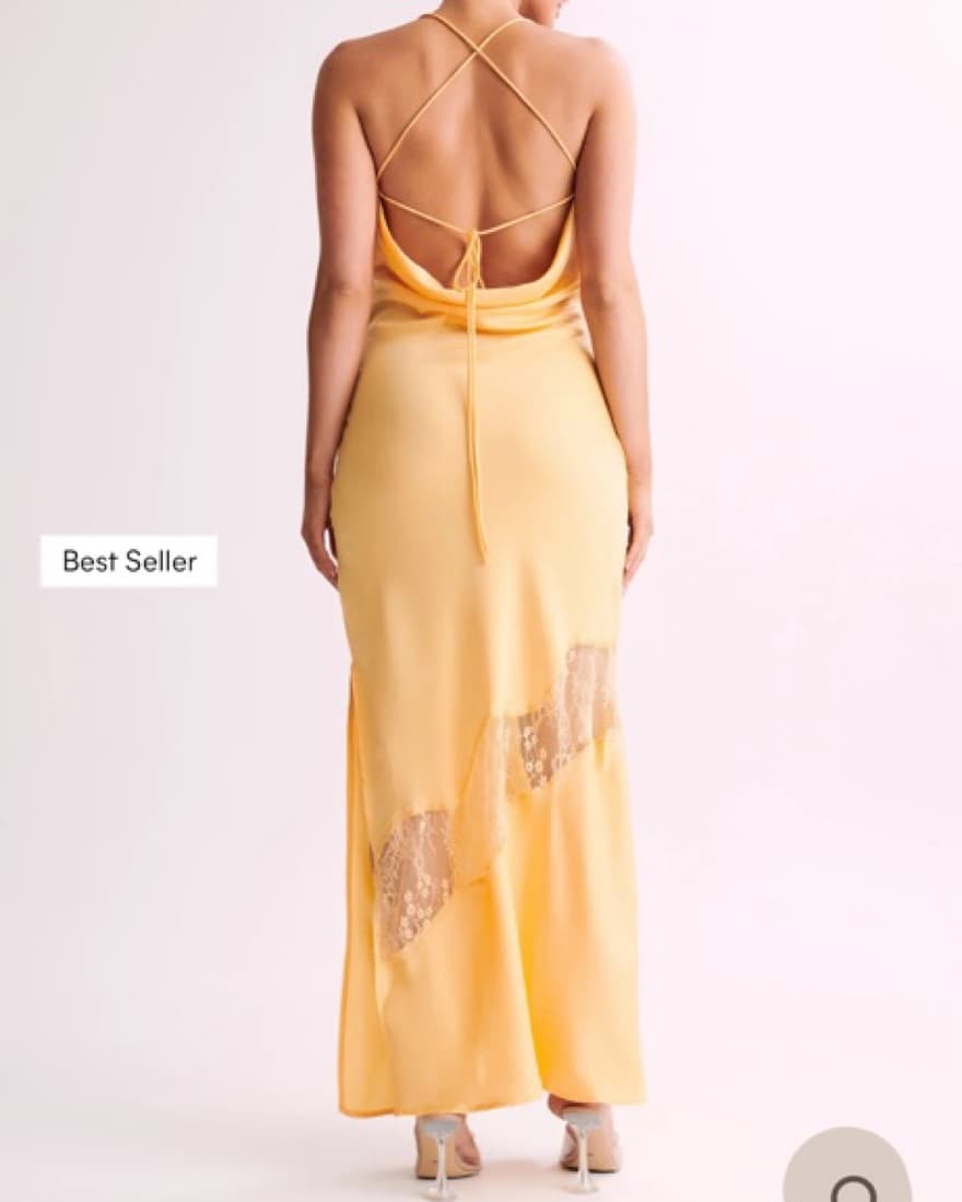 Meshki Lace Detail Satin Maxi Dress  - Image 3