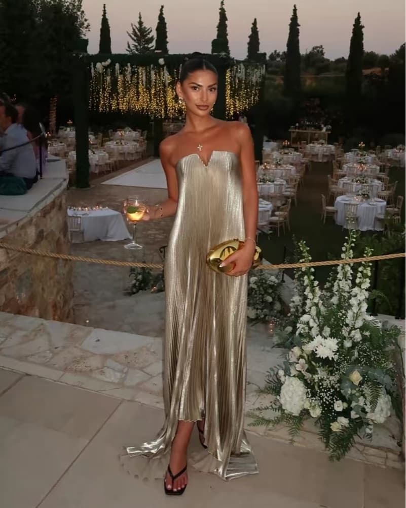 Lidee Black Tie Gown Gold Shimmer  - Image 1
