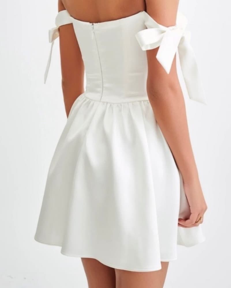 Meshki Off-Shoulder Dress With Bows - Image 2