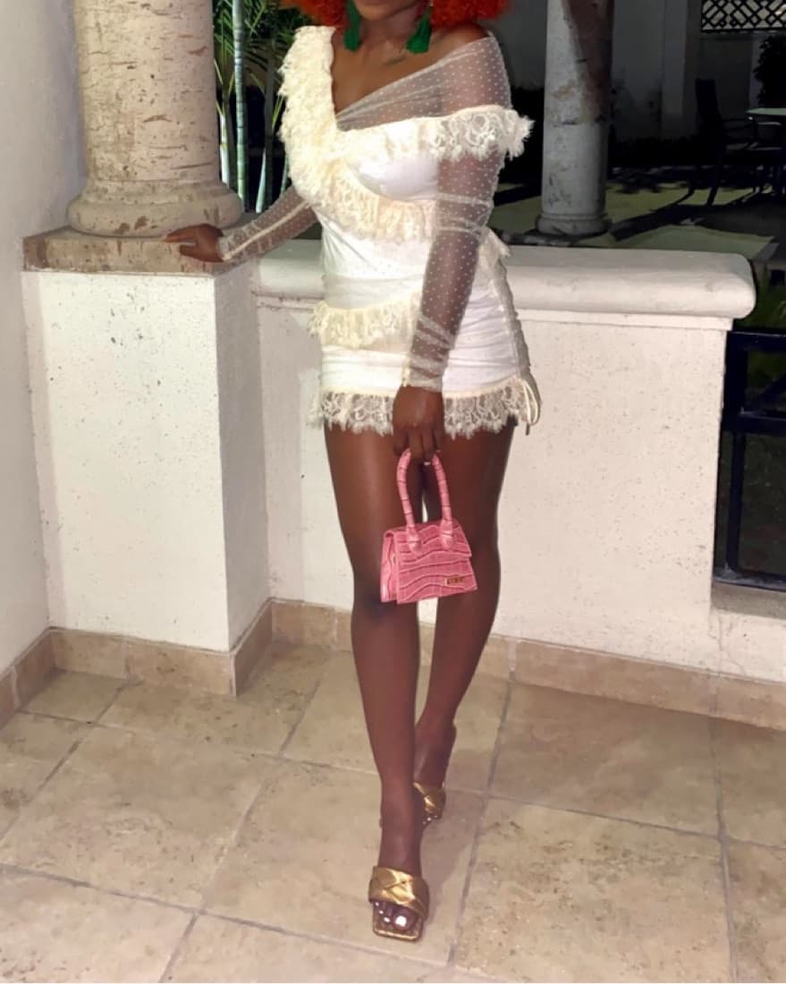 Mini Lace House Of CB Ivory Dress  - Image 1