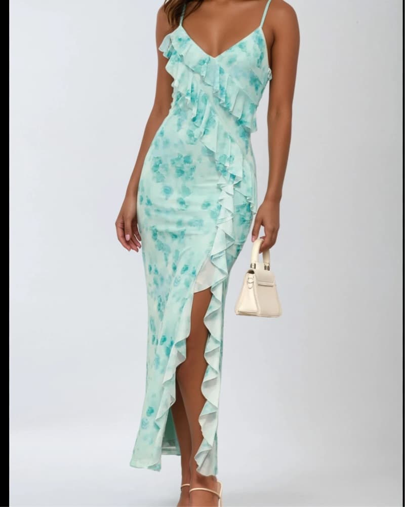 Blue Ruffle Dress - Image 1