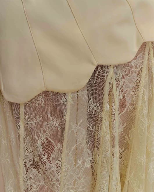 Meshki Aleena Yellow Satin & Lace Dress - Image 5