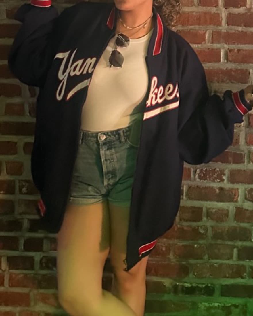 Vintage Mens Oversized Yankees Bomber  - Image 1