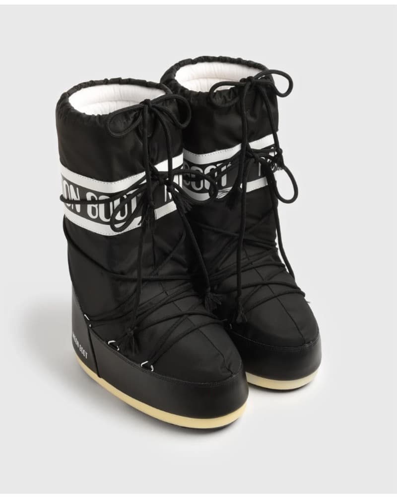 Black And White Tall Moon Boots - Image 1