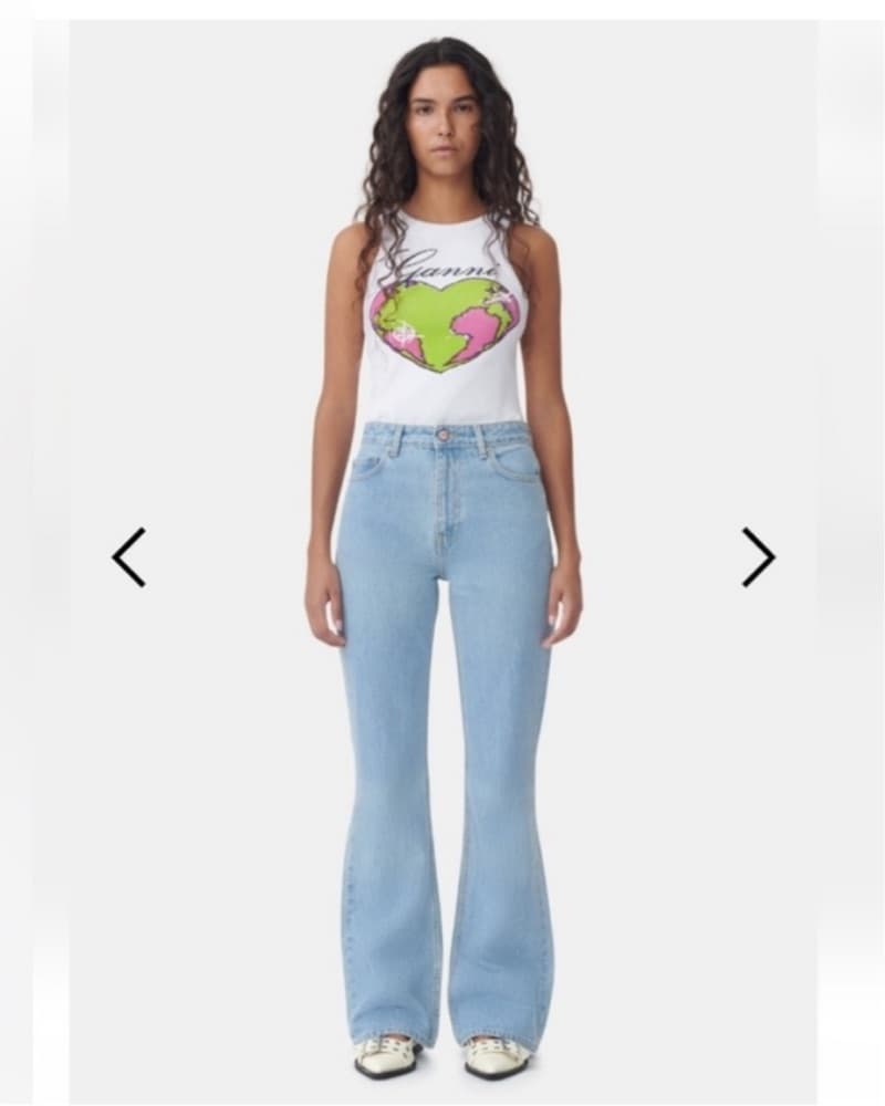 GANNI BETZY HIGH RISE FLARED JEANS - Image 1