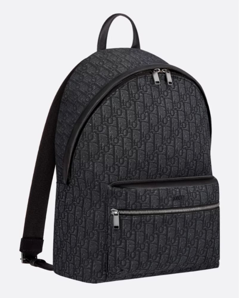 Black Dior Oblique Jacquard Rider Backpa - Image 4