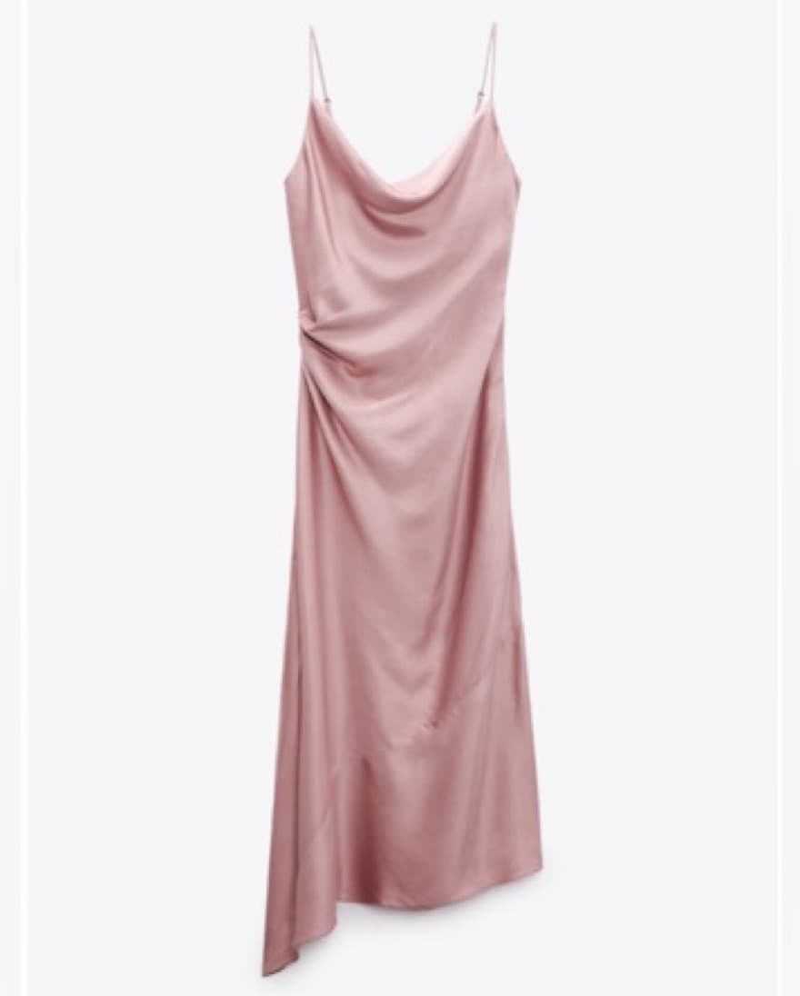 Zara Satin Effect Midi Slip Dress - Image 4