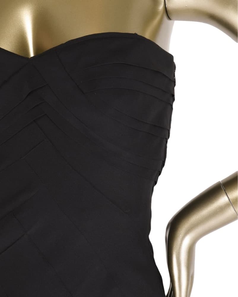 Gianni Versace Strapless Black Gown - Image 3