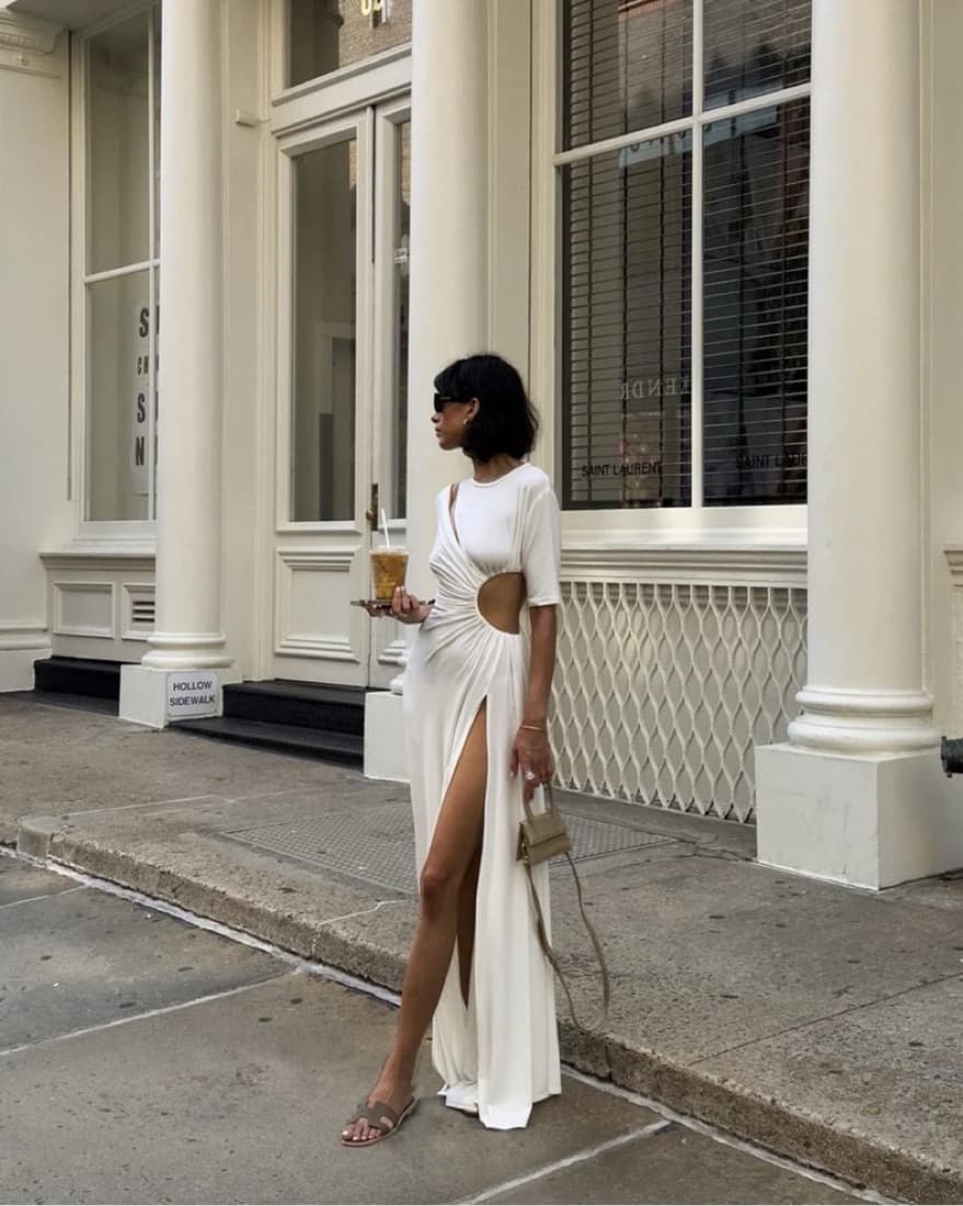 Sid Neigum Slashed & Gathered Maxi Dress - Image 1