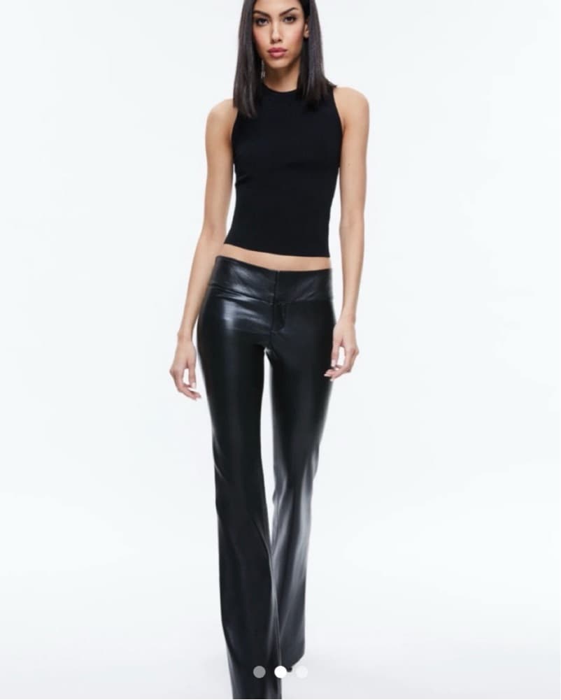 Alice + Olivia Vegan Leather Pants - Image 3