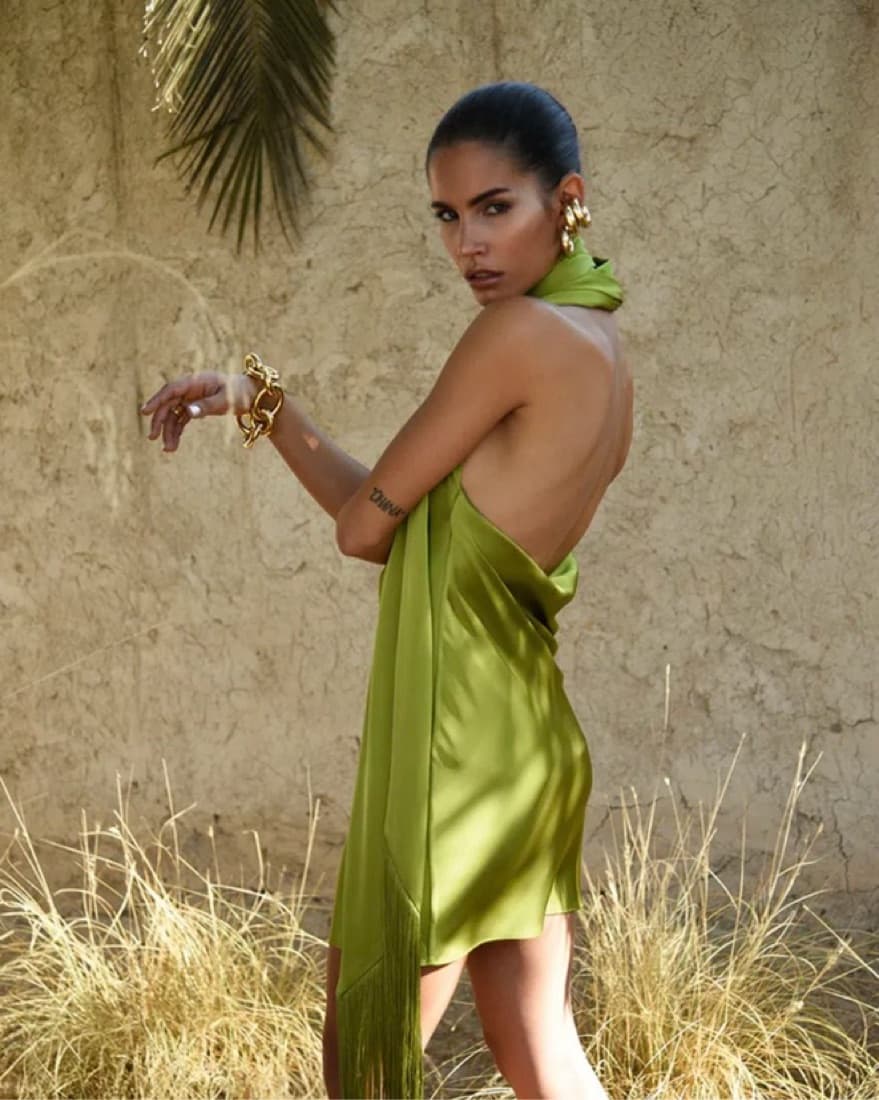 Rat And Boa Serafia Green Dress - Image 2