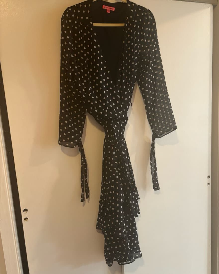 Betsey Johnson Wrap Polka Dot Dress - Image 2