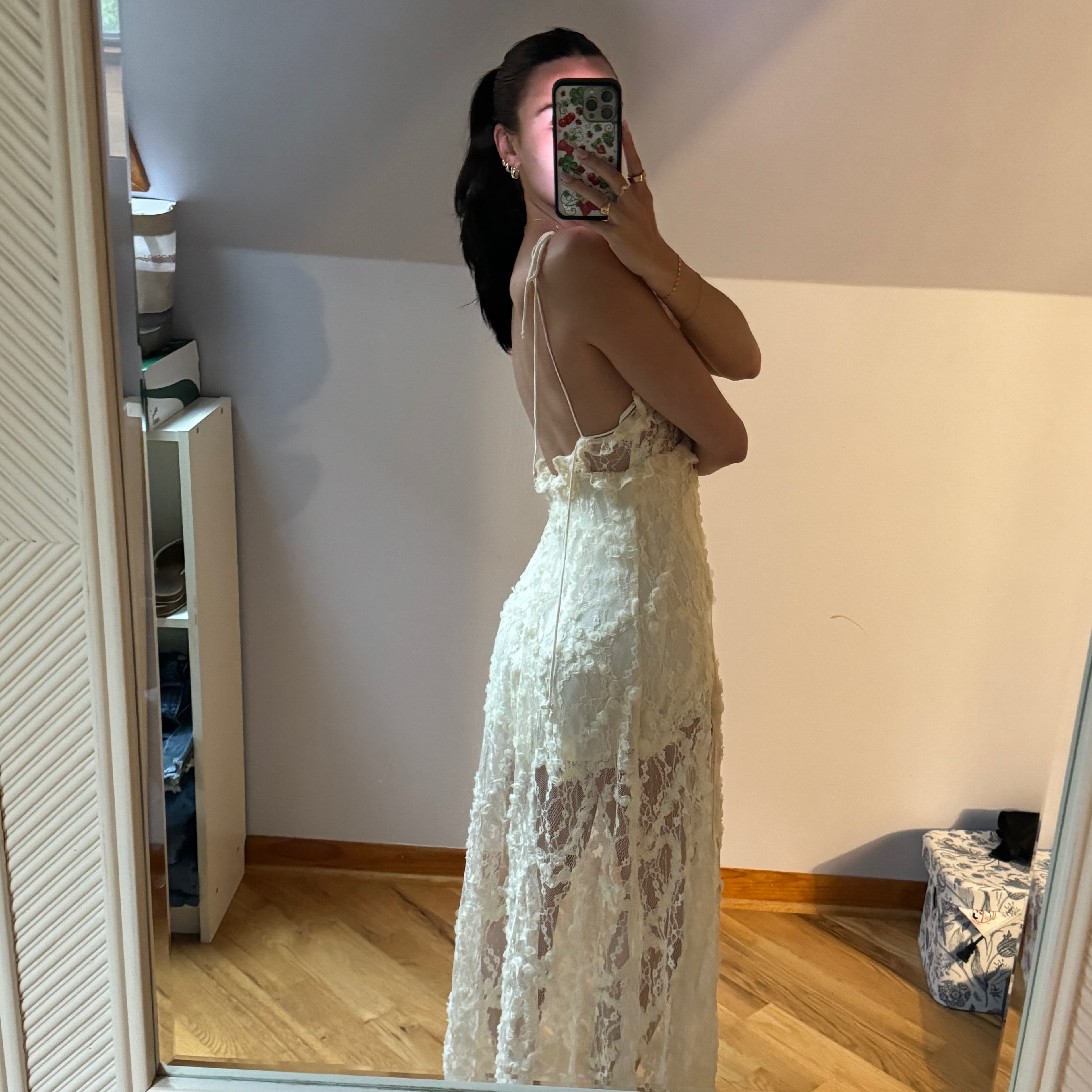 For Love & Lemons Cream Lace Maxi Dress - Image 4