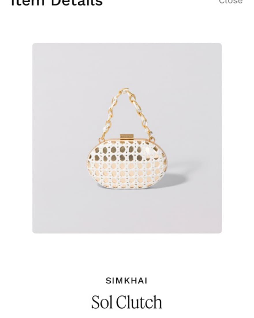 Simkhai White And Gold Clutch - Image 3