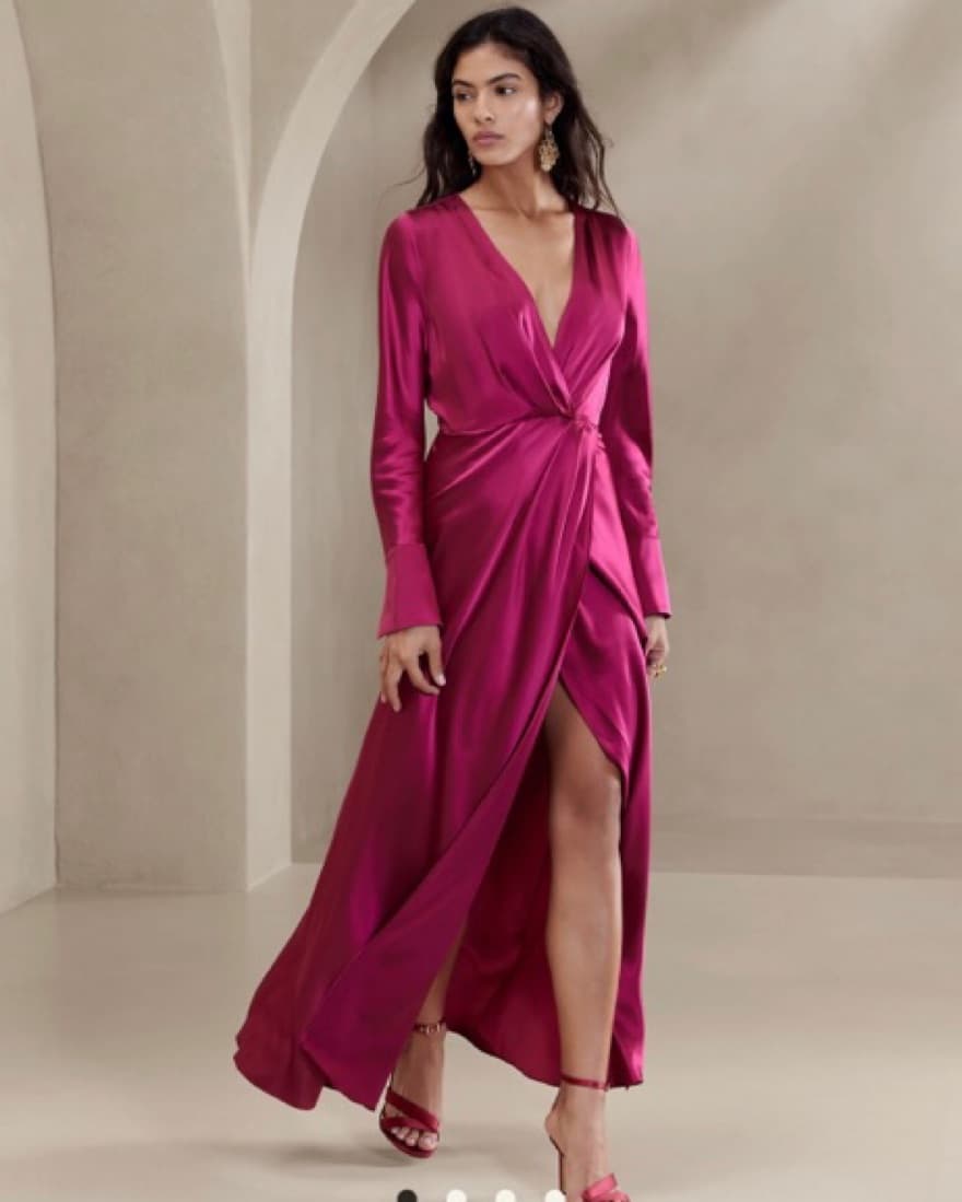 Pink Silk Maxi Dress  - Image 1
