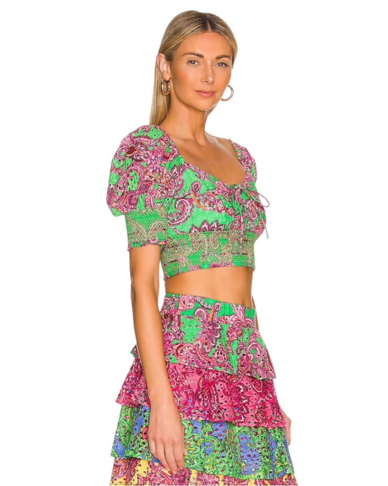 Vibrant Paisley Tiered Maxi Dress - Image 3