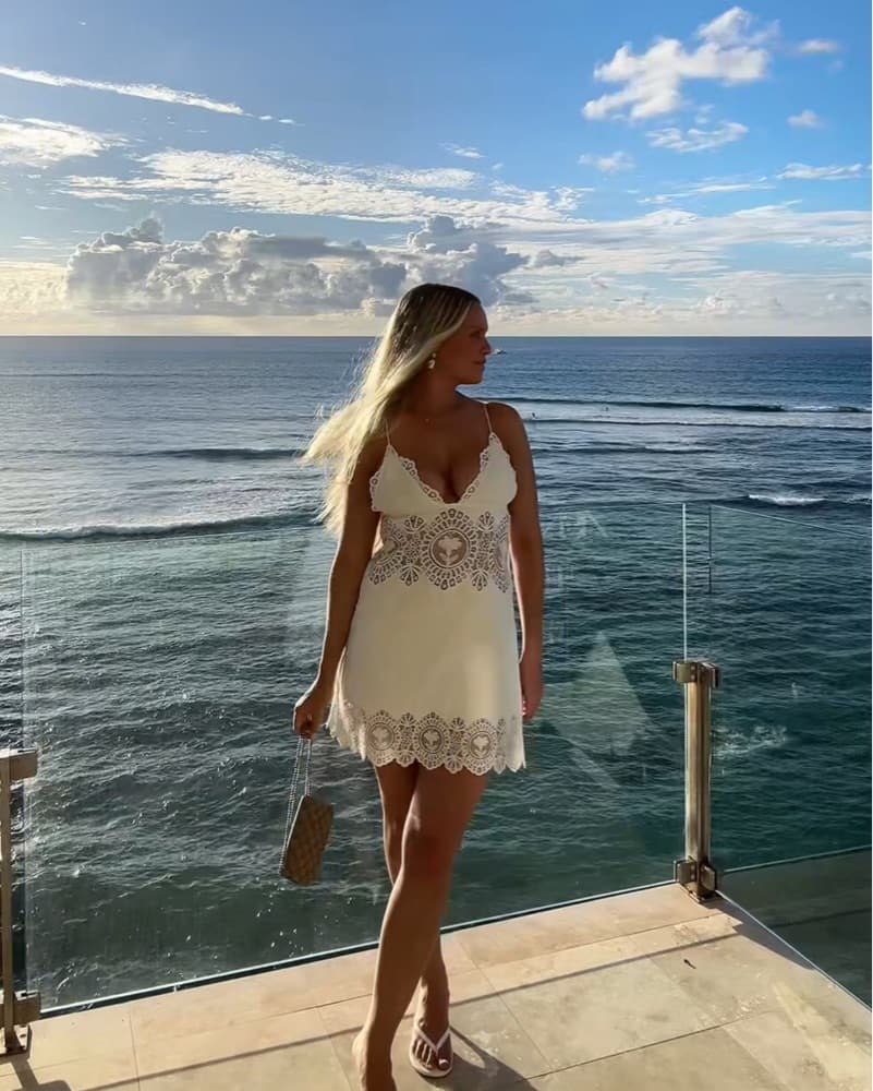 Retrofete Karli Dress in Ivory - Image 1