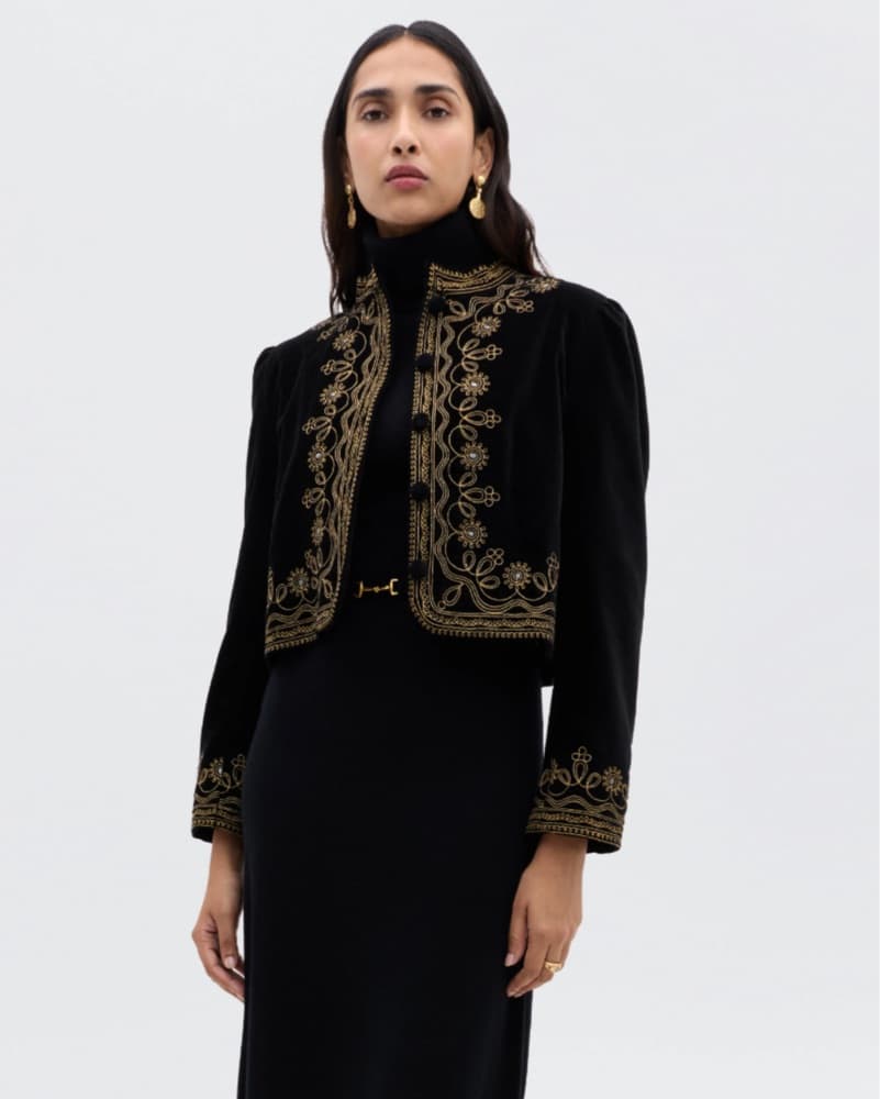 Rixo Velvet Bolero Jacket - Image 2